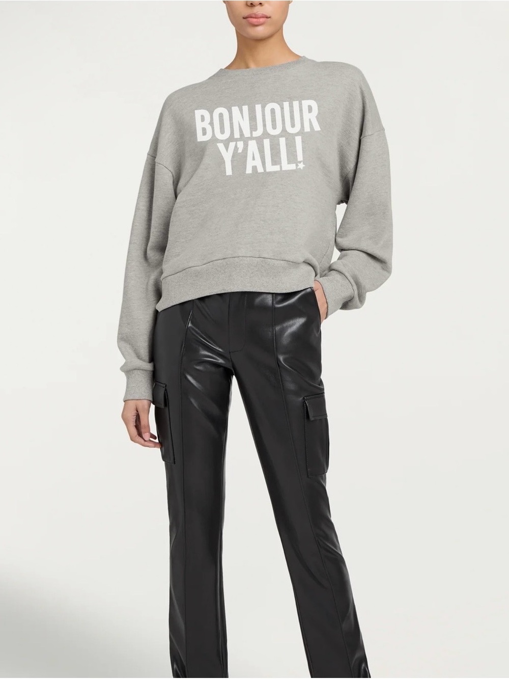 cinq a sept Bonjour Y'all Brandy Pullover Sweatshirt Size L